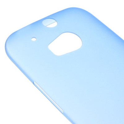 Ploniausias pasaulyje HTC One M8 mėlynas skaidrus plastikinis dėklas / Priedai.lt