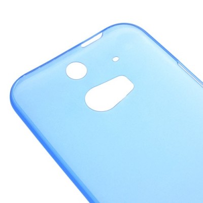 Ploniausias pasaulyje HTC One M8 mėlynas skaidrus plastikinis dėklas / Priedai.lt