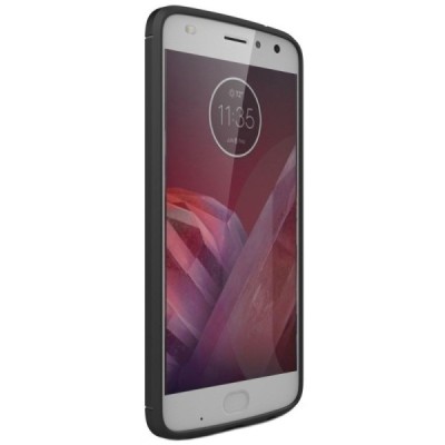 Motorola Moto Z2 Play „Carbon“ kieto silikono TPU juodas dėklas - nugarėlė / Priedai.lt