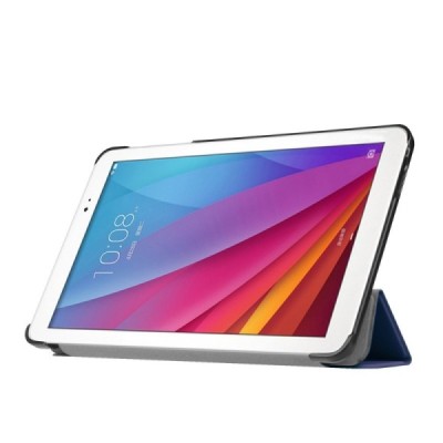 Huawei MediaPad T1 10 atverčiamas mėlynas odinis dėklas - knygutė (sulankstomas) / Priedai.lt