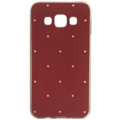 Samsung Galaxy A3 (A300) Dots kieto silikono (TPU) raudonas dėklas - nugarėlė / Priedai.lt