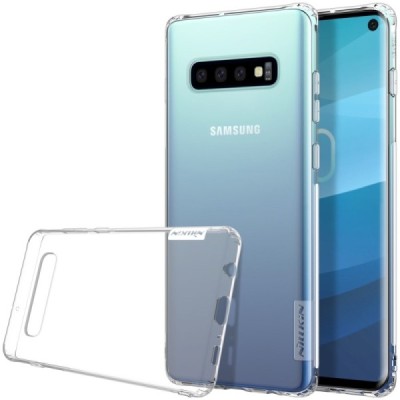Samsung Galaxy S10 (G973) Nillkin Nature plonas skaidrus (permatomas) silikoninis TPU bespalvis dėklas / Priedai.lt