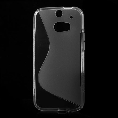 HTC One M8 dėklas (kieto silikono - TPU, skaidrus) / Priedai.lt