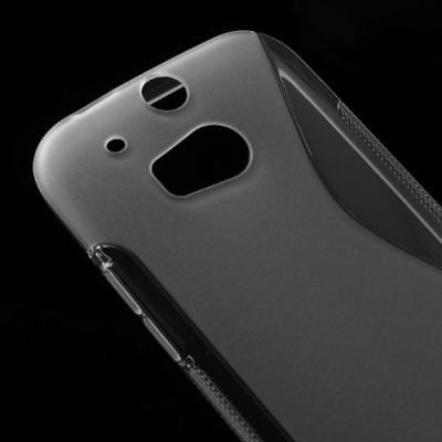 HTC One M8 dėklas (kieto silikono - TPU, skaidrus) / Priedai.lt