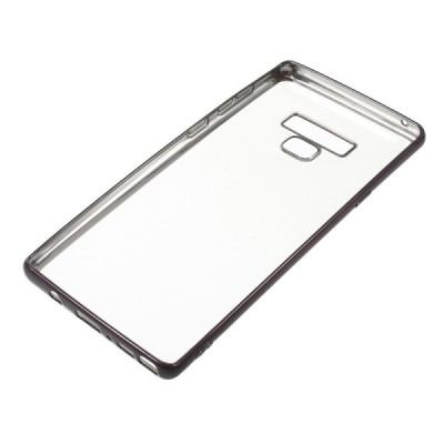 Samsung Galaxy Note 9 (N960F) Silikoninis skaidrus dėklas, juodas / Priedai.lt