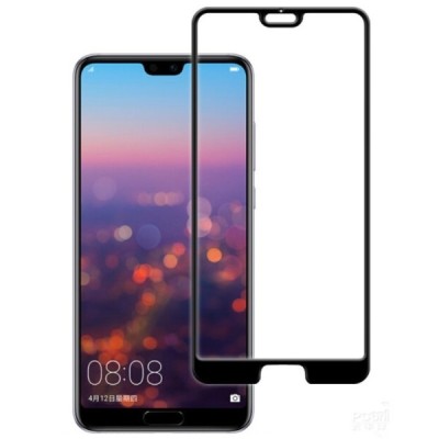 Huawei P20 Pro „Mocolo“ 9H Tempered Glass sustiprintos apsaugos juodas pilnai dengiantis apsauginis ekrano stiklas 0,26 mm / Pri