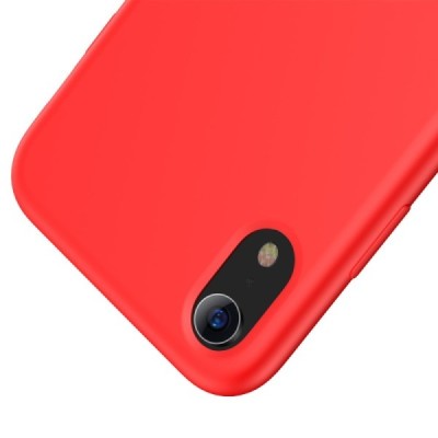 „Baseus“ Original LSR Apple iPhone Xr raudonas kieto silikono dėklas / Priedai.lt