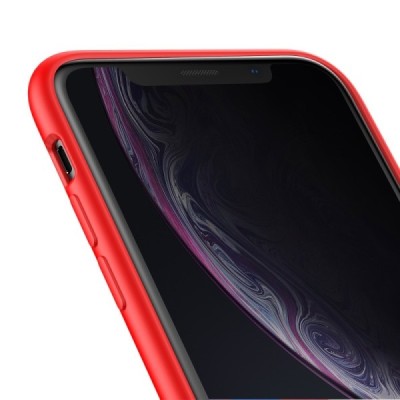 „Baseus“ Original LSR Apple iPhone Xr raudonas kieto silikono dėklas / Priedai.lt