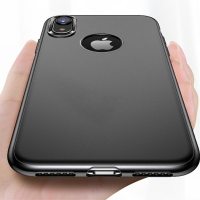 „TOTU“ Soft Frosted Apple iPhone Xr juodas silikoninis dėklas / Priedai.lt