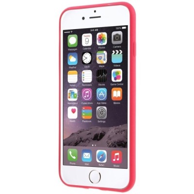 Apple iPhone 7 (iPhone 8) raudonas kieto silikono TPU ploniausias pasaulyje dėklas - nugarėlė / Priedai.lt