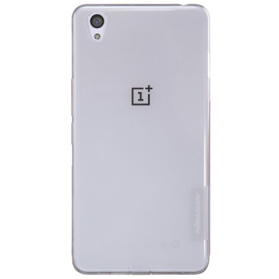 OnePlus X Nillkin Nature plonas skaidrus (permatomas) silikoninis TPU pilkas dėklas / Priedai.lt