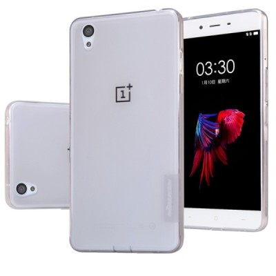 OnePlus X Nillkin Nature plonas skaidrus (permatomas) silikoninis TPU pilkas dėklas / Priedai.lt