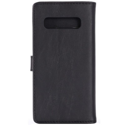 Samsung Galaxy S10+ (G975) atverčiamas juodas odinis retro dėklas - piniginė / Priedai.lt