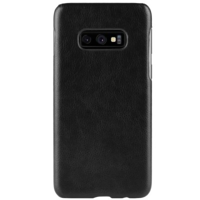 „Litchi“ Skin Leather Samsung Galaxy S10e (G970) juodas plastikinis dėklas - nugarėlė / Priedai.lt