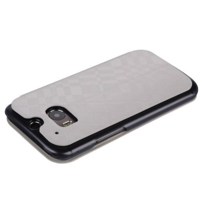 „Baseus“ Brocade HTC One M8 baltas atverčiamas dėklas / Priedai.lt