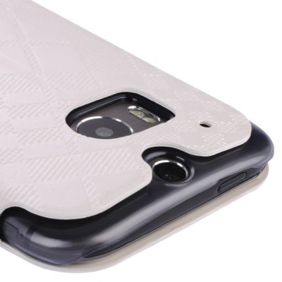 „Baseus“ Brocade HTC One M8 baltas atverčiamas dėklas / Priedai.lt