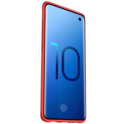 Samsung Galaxy S10+ (G975) „Lenuo“ kieto silikono TPU raudonas dėklas - nugarėlė / Priedai.lt