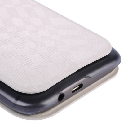 „Baseus“ Brocade HTC One M8 baltas atverčiamas dėklas / Priedai.lt