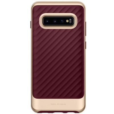 „Spigen“ Neo Hybrid sustiprintos apsaugos Samsung Galaxy S10 (G973) bordo kieto silikono (TPU) ir plastiko dėklas / Priedai.lt