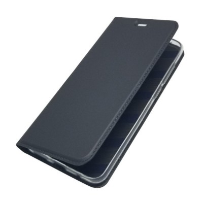„Dux Ducis“ Skin serijos Nokia 5.1 Plus (2018) juodas odinis atverčiamas dėklas / Priedai.lt