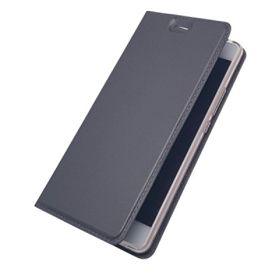 „Dux Ducis“ Skin serijos Huawei P9 Lite (Huawei Ascend P9 Lite, Huawei G9 Lite) juodas odinis atverčiamas dėklas / Priedai.lt
