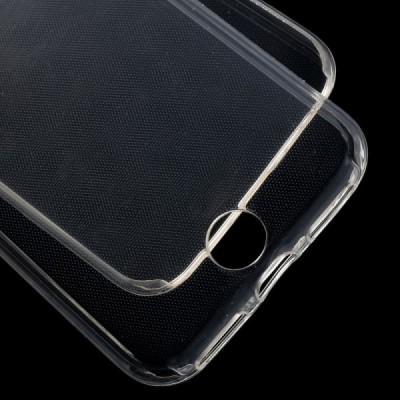 Apple iPhone 7 (iPhone 8) skaidrus (permatomas) dvigubas kieto silikono TPU ploniausias pasaulyje dėklas / Priedai.lt