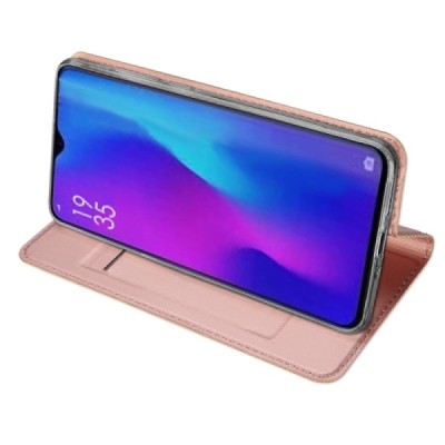 „Dux Ducis“ Skin serijos Huawei P30 Pro rožinis odinis atverčiamas dėklas / Priedai.lt