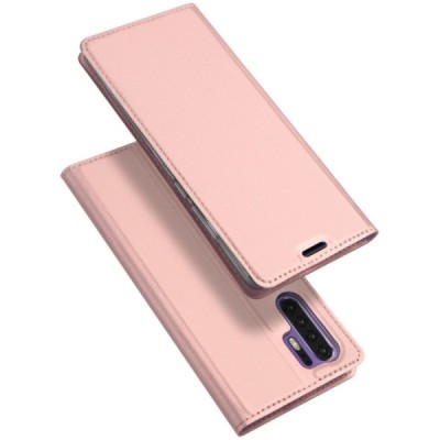 „Dux Ducis“ Skin serijos Huawei P30 Pro rožinis odinis atverčiamas dėklas / Priedai.lt