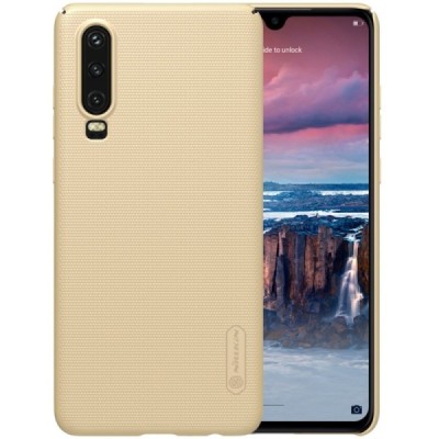 Nillkin Frosted Shield Huawei P30 auksinis plastikinis dėklas / Priedai.lt