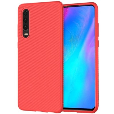 Huawei P30 „Lenuo“ kieto silikono TPU raudonas dėklas - nugarėlė / Priedai.lt
