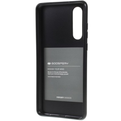 Huawei P30 juodas Mercury kieto silikono (TPU) dėklas - nugarėlė / Priedai.lt