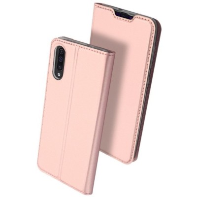 „Dux Ducis“ Skin serijos Samsung Galaxy A50 A505F (A50s A507F, A30s A307F) rožinis odinis atverčiamas dėklas / Priedai.lt