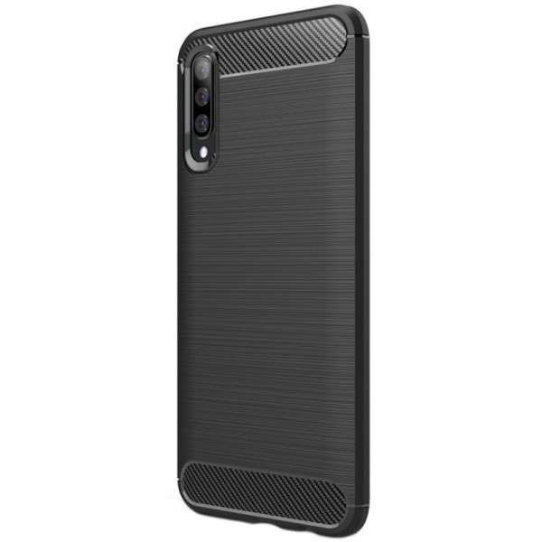 „Carbon“ kieto silikono (TPU) dėklas - juodas (Galaxy A50 / A50s / A30s)