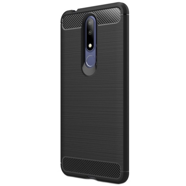 „Carbon“ kieto silikono (TPU) dėklas - juodas (Nokia 3.1 Plus 2018)
