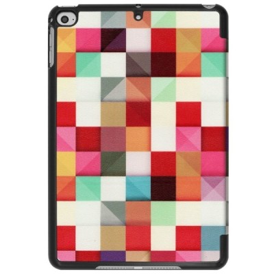 Apple iPad mini 4 (iPad mini 2019) atverčiamas spalvotas „Cubes“ dėklas - knygutė / Priedai.lt
