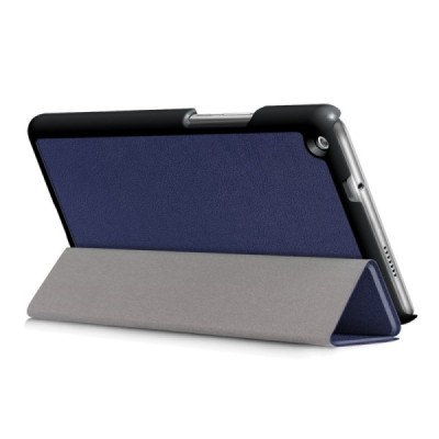 Huawei MediaPad M5 Lite 10 atverčiamas mėlynas odinis dėklas - knygutė / Priedai.lt