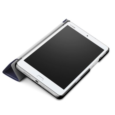 Huawei MediaPad M5 Lite 10 atverčiamas mėlynas odinis dėklas - knygutė / Priedai.lt