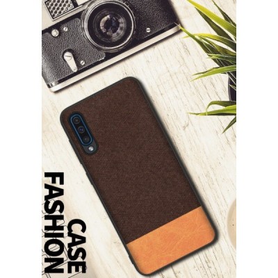 „Fashion“ Samsung Galaxy A50 A505F (A50s A507F, A30s A307F) šviesiai rudas kieto silikono dėklas / Priedai.lt