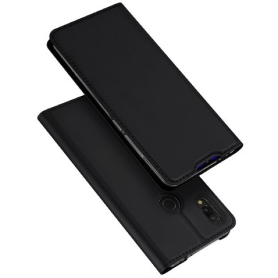„Dux Ducis“ Skin serijos Xiaomi Redmi 7 juodas odinis atverčiamas dėklas / Priedai.lt