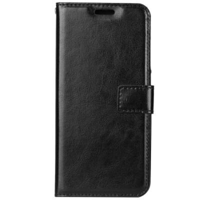 Xiaomi Redmi 7 atverčiamas juodas odinis dėklas, knygutė - piniginė / Priedai.lt