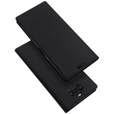„Dux Ducis“ Skin serijos Sony Xperia 10 Plus (XA3 Ultra) juodas odinis atverčiamas dėklas / Priedai.lt