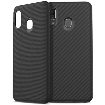 Samsung Galaxy A40 (A405F) „Lenuo“ kieto silikono TPU juodas dėklas - nugarėlė / Priedai.lt