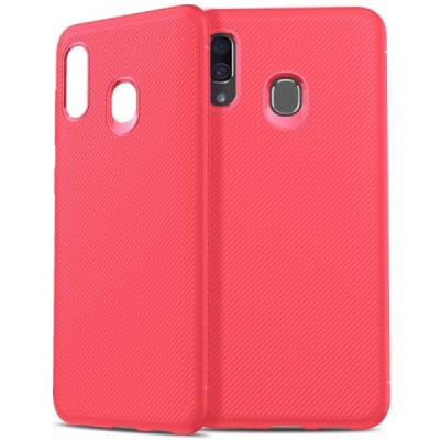 Samsung Galaxy A40 (A405F) „Lenuo“ kieto silikono TPU raudonas dėklas - nugarėlė / Priedai.lt