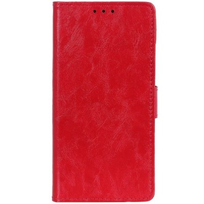 Xiaomi Redmi Go atverčiamas raudonas odinis dėklas, knygutė - piniginė / Priedai.lt
