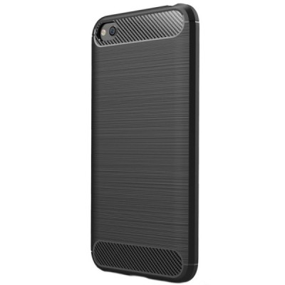 Xiaomi Redmi Go „Carbon“ kieto silikono TPU juodas dėklas - nugarėlė / Priedai.lt