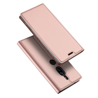 „Dux Ducis“ Skin serijos Sony Xperia XZ2 Premium rožinis odinis atverčiamas dėklas / Priedai.lt