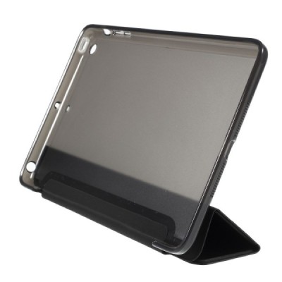 Apple iPad Mini 1 / 2 / 3 atverčiamas juodas odinis dėklas - stovas / Priedai.lt