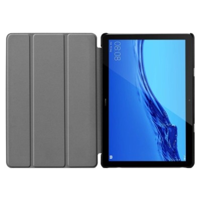 Huawei MediaPad M5 Lite 10 atverčiamas auksinis odinis dėklas - knygutė / Priedai.lt