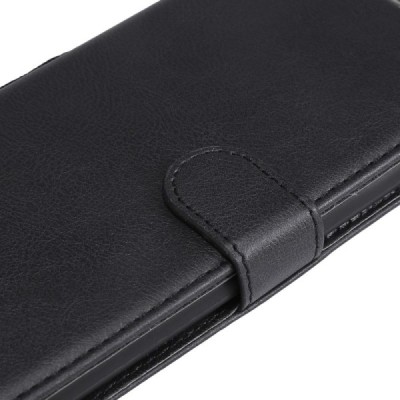 Huawei Honor 8X „Diary“ atverčiamas juodas odinis dėklas, knygutė - piniginė / Priedai.lt