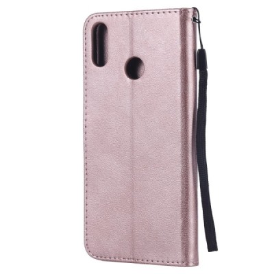 Huawei Honor 8X „Diary“ atverčiamas rožinis odinis dėklas, knygutė - piniginė / Priedai.lt